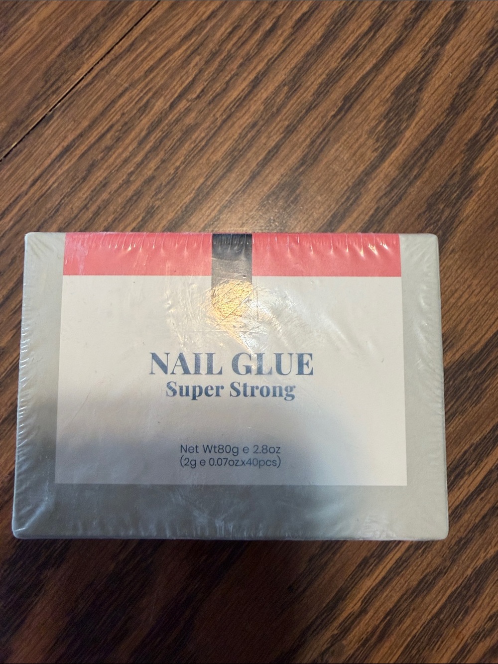 Nail Glue Super Strong - White Bottle with Pink Accent